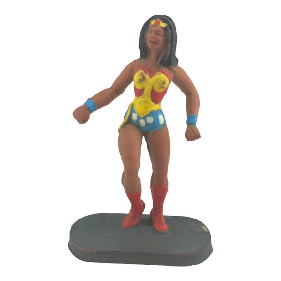 1978 Gulliver Wonder Woman Tan Variant Figure Super Heroes DC Comics Brazil VTG